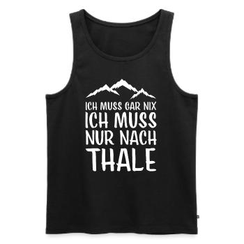 Thale I Harz Brocken Brockenbahn Walpurgis for - Men's Premium Organic Tank Top - black - Front - AI Model Male 178 light (178cm)