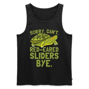 Red-eared Turtle Turtle - Men's Premium Organic Tank Top - black - Front - AI Model Male 178 light (178cm)