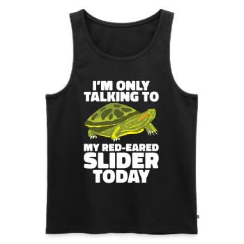 Red-eared Turtle Turtle - Men's Premium Organic Tank Top - black - Front - AI Model Male 178 light (178cm)