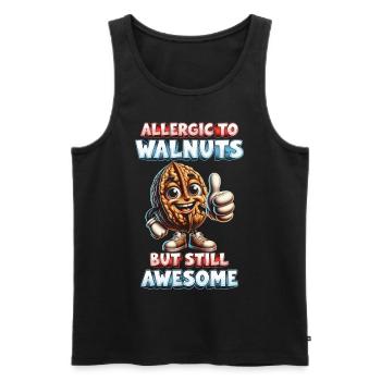 Walnut Allergy Allerigic To Walnuts - Men's Premium Organic Tank Top - black - Front - AI Model Male 178 light (178cm)
