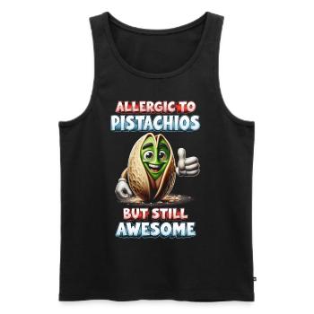 Pistachio Allergy Allerigic To Pistachios - Men's Premium Organic Tank Top - black - Front - Michal (187cm)
