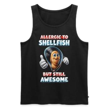 Seafood Allergy Allerigic To Shellfish - Men's Premium Organic Tank Top - black - Front - Michal (187cm)