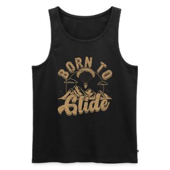 Paragliding Paraglider Gleiter Born To Glide - Männer Premium Bio Tank Top - Schwarz - Vorne - Michal (187cm)