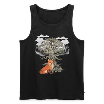 Fox, Foxes, Forest Animals, Mountains, Nature, Wildlife - Men's Premium Organic Tank Top - black - Front - Michal (187cm)