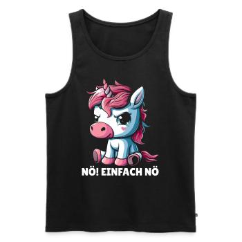 No! Just nope unicorn - Men's Premium Organic Tank Top - black - Front - AI Model Male 178 light (178cm)
