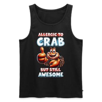 Allergie au cancer Allergique au crabe mais toujours génial - Débardeur bio Premium Homme - noir - Devant - Michal (187cm)