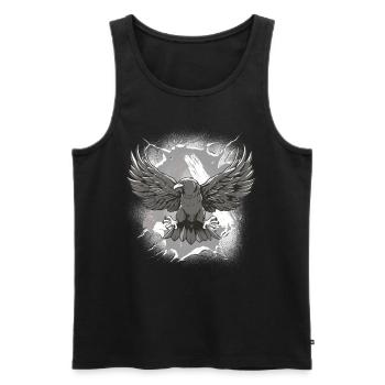 Halloween Crow Crows Raven Occult Birds - Men's Premium Organic Tank Top - black - Front - Michal (187cm)
