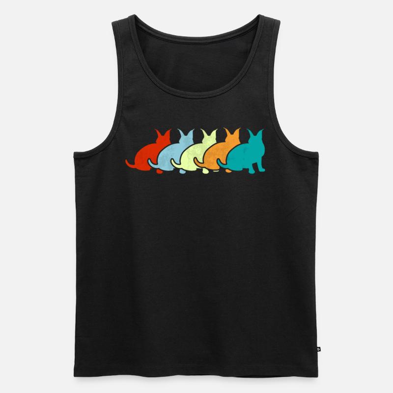 Großer Floppa Karakal Katze Meme - Männer Premium Bio Tank Top - Schwarz