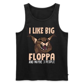Big Floppa und 3 Leute - Männer Premium Bio Tank Top - Schwarz - Vorne - AI Model Male 178 light (178cm)