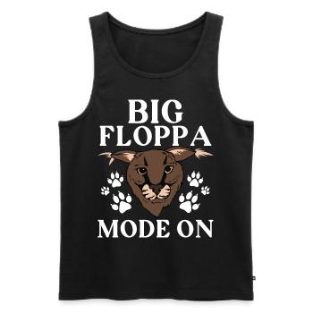 Mode Big floppa sur le mème du chat caracal - Débardeur bio Premium Homme - noir - Devant - Michal (187cm)