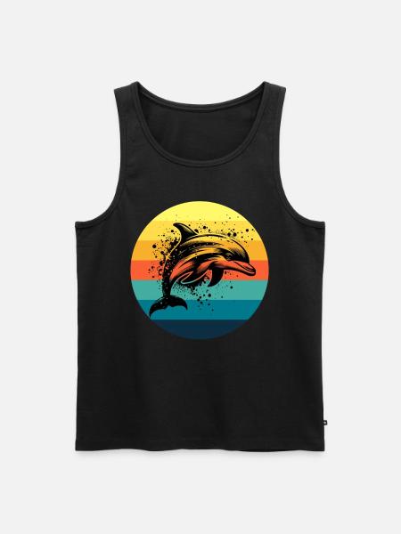 Delfin - Männer Premium Bio Tank Top - Schwarz
