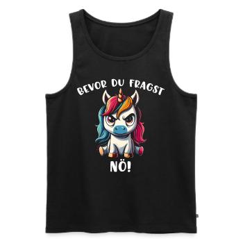 Before you ask Nope - Men's Premium Organic Tank Top - black - Front - AI Model Male 178 light (178cm)