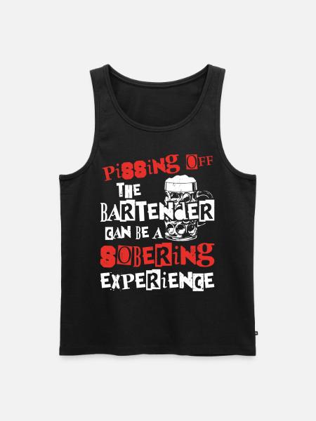 Bartender Mixologist Pissing Off - Men's Premium Organic Tank Top - black