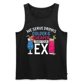 Bartender Mixologist We Serve - Männer Premium Bio Tank Top - Schwarz - Vorne - Michal (187cm)