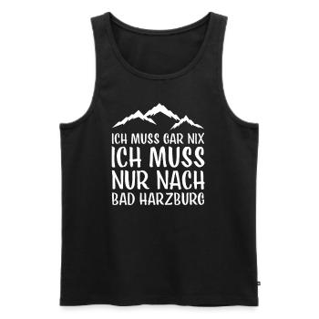 Bad Harzburg I Harz Brocken Brockenbahn Walpurgis - Männer Premium Bio Tank Top - Schwarz - Vorne - AI Model Male 178 light (178cm)
