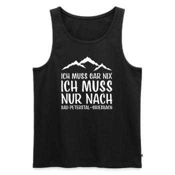 XXX I Schwarzwald Urlaub Motiv für Wäller - Männer Premium Bio Tank Top - Schwarz - Vorne - AI Model Male 178 light (178cm)