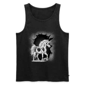 Unicorns, Unicorns, Mythical Creatures, Mythical Creatures, Mystical - Men's Premium Organic Tank Top - black - Front - Michal (187cm)