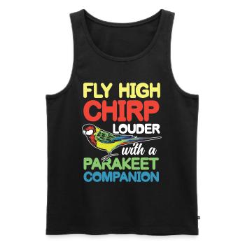 Chirp Louder With A Parakeet Companion - Männer Premium Bio Tank Top - Schwarz - Vorne - Michal (187cm)