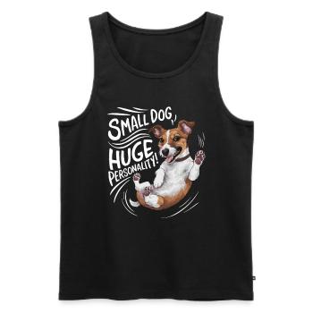 Foxterrier Hund Small Dog With Huge Personality - Männer Premium Bio Tank Top - Schwarz - Vorne - AI Model Male 178 light (178cm)