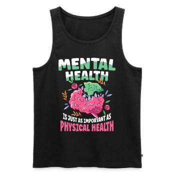 Mental Health Important as Physical Health - Männer Premium Bio Tank Top - Schwarz - Vorne - Michal (187cm)