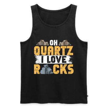 Gesteinsjagd Mineralienjäger - Männer Premium Bio Tank Top - Schwarz - Vorne - Michal (187cm)