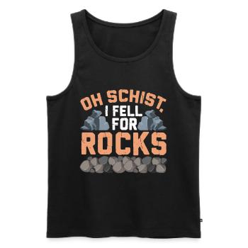 Rock Hunting Mineral Hunter - Men's Premium Organic Tank Top - black - Front - AI Model Male 178 light (178cm)