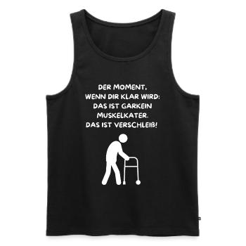 LE MOMENT OÙ VOUS RÉALISEZ QUE VOUS ÊTES VIEUX 2 - Débardeur bio Premium Homme - noir - Devant - AI Model Male 178 light (178cm)