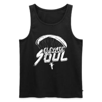 Paragliding Paraglider Gleiter Elevate Your Soul - Männer Premium Bio Tank Top - Schwarz - Vorne - Michal (187cm)