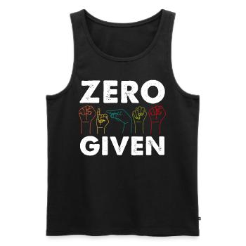 Deaf Pride ASL Gebärdensprache - Männer Premium Bio Tank Top - Schwarz - Vorne - Michal (187cm)