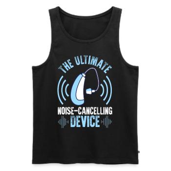 Deaf Pride ASL - Men's Premium Organic Tank Top - black - Front - AI Model Male 178 light (178cm)