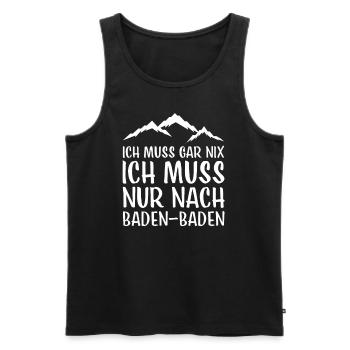 Baden Baden I Schwarzwald Urlaub Motiv für Wäller - Männer Premium Bio Tank Top - Schwarz - Vorne - AI Model Male 178 light (178cm)
