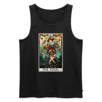 Tarot Cards Tarot Card The Fool The Fool - Men's Premium Organic Tank Top - black - Front - AI Model Male 178 light (178cm)