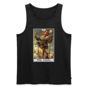 Tarot Cards Tarot Card The Fool The Fool - Men's Premium Organic Tank Top - black - Front - AI Model Male 178 light (178cm)