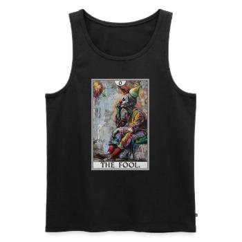 Tarot Cards Tarot Card The Fool The Fool - Men's Premium Organic Tank Top - black - Front - AI Model Male 178 light (178cm)
