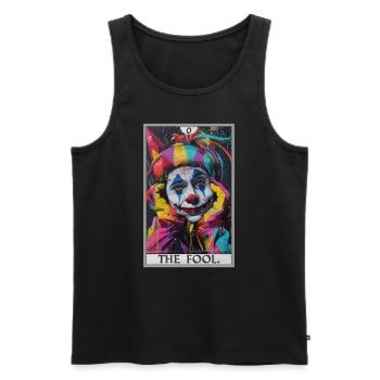 Tarot Cards Tarot Card The Fool The Fool - Men's Premium Organic Tank Top - black - Front - AI Model Male 178 light (178cm)