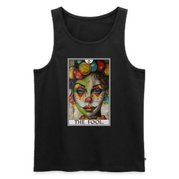 Tarot Cards Tarot Card The Fool The Fool - Men's Premium Organic Tank Top - black - Front - AI Model Male 178 light (178cm)