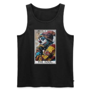 Tarot Cards Tarot Card The Fool The Fool - Men's Premium Organic Tank Top - black - Front - AI Model Male 178 light (178cm)