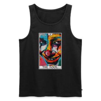 Tarot Cards Tarot Card The Fool The Fool - Men's Premium Organic Tank Top - black - Front - AI Model Male 178 light (178cm)