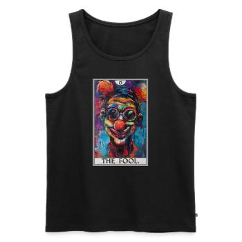Tarot Cards Tarot Card The Fool The Fool - Men's Premium Organic Tank Top - black - Front - AI Model Male 178 light (178cm)