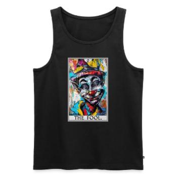 Tarot Cards Tarot Card The Fool The Fool - Men's Premium Organic Tank Top - black - Front - AI Model Male 178 light (178cm)
