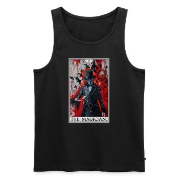 Tarotkarte The Magician Der Magier - Männer Premium Bio Tank Top - Schwarz - Vorne - AI Model Male 178 light (178cm)