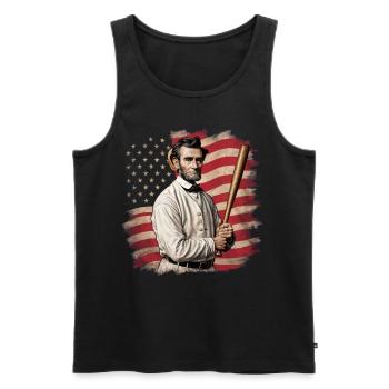 Baseball Hommes Femmes Enfants Joueur Lanceur Softball - Débardeur bio Premium Homme - noir - Devant - Michal (187cm)