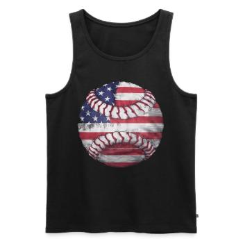 Baseball Men Women Kids Player Pitcher Softball - Männer Premium Bio Tank Top - Schwarz - Vorne - AI Model Male 178 light (178cm)