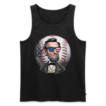 Baseball Hommes Femmes Enfants Joueur Lanceur Softball - Débardeur bio Premium Homme - noir - Devant - Michal (187cm)