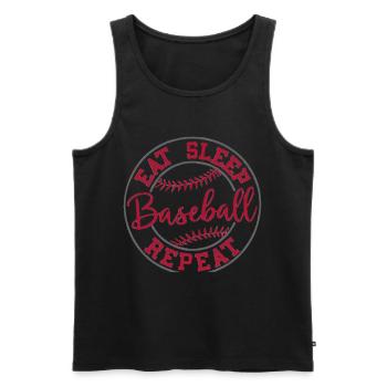 Baseball Men Women Kids Player Pitcher Softball - Männer Premium Bio Tank Top - Schwarz - Vorne - AI Model Male 178 light (178cm)