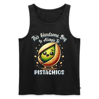 Pistachio Allergy Allergic To Pistachios - Men's Premium Organic Tank Top - black - Front - Michal (187cm)