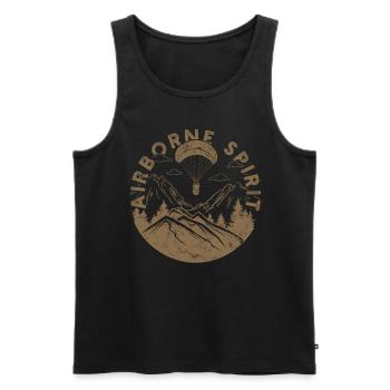 Paragliding Paraglider Gleiter Airbone Spirit - Männer Premium Bio Tank Top - Schwarz - Vorne - Michal (187cm)