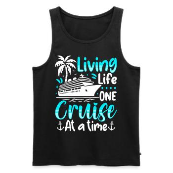 Living Life One Cruise At A Time - Männer Premium Bio Tank Top - Schwarz - Vorne - Michal (187cm)
