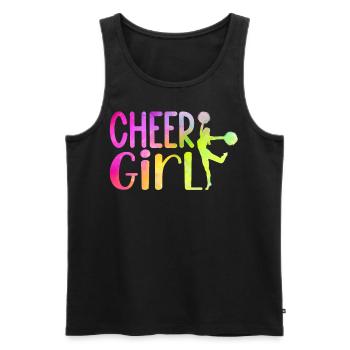 Cheer Girl Cheerleading Cheerleader Cheer Squad - Men's Premium Organic Tank Top - black - Front - AI Model Male 178 light (178cm)
