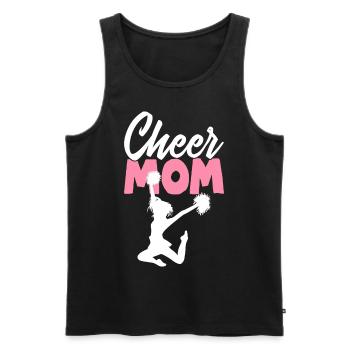 Cheer Mom Cheerleading Cheerleader Cheer Squad - Men's Premium Organic Tank Top - black - Front - AI Model Male 178 light (178cm)